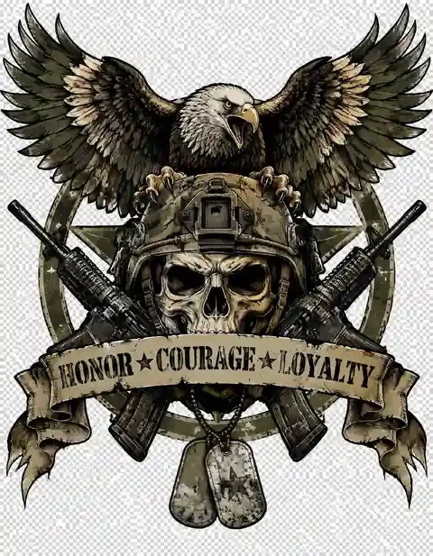 MIL-008 military T-shirt design